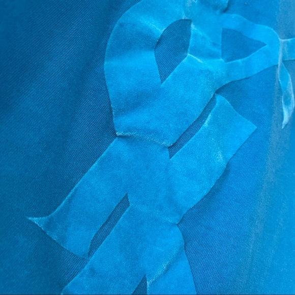 Yves Saint Laurent 1990s YSL Velvet logo-print tank top Teal Blue - Picture 5 of 10